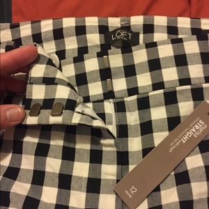 LOFT Gingham Chinos/Pants